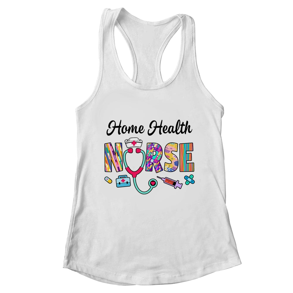 Heart Stethoscope Home Health Nurse Nursing Design For Women Shirt & Tank Top | teecentury