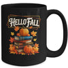 Hello Fall Pumpkin And Books Reading Lovers In Autumn Fall Mug | teecentury