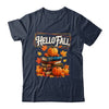 Hello Fall Pumpkin And Books Reading Lovers In Autumn Fall Shirt & Sweatshirt | teecentury
