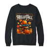 Hello Fall Pumpkin And Books Reading Lovers In Autumn Fall Shirt & Sweatshirt | teecentury