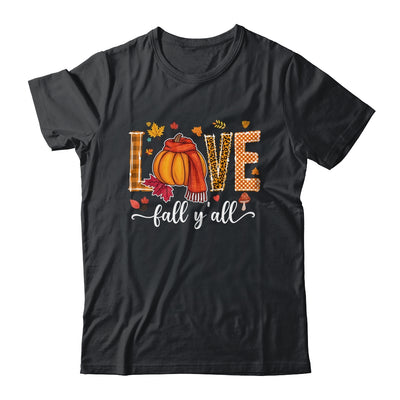 Hello Fall Pumpkin LOVE Fall Y'All Leopard Peace Love Fall Shirt & Sweatshirt | teecentury
