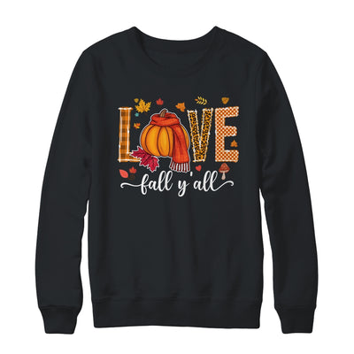 Hello Fall Pumpkin LOVE Fall Y'All Leopard Peace Love Fall Shirt & Sweatshirt | teecentury