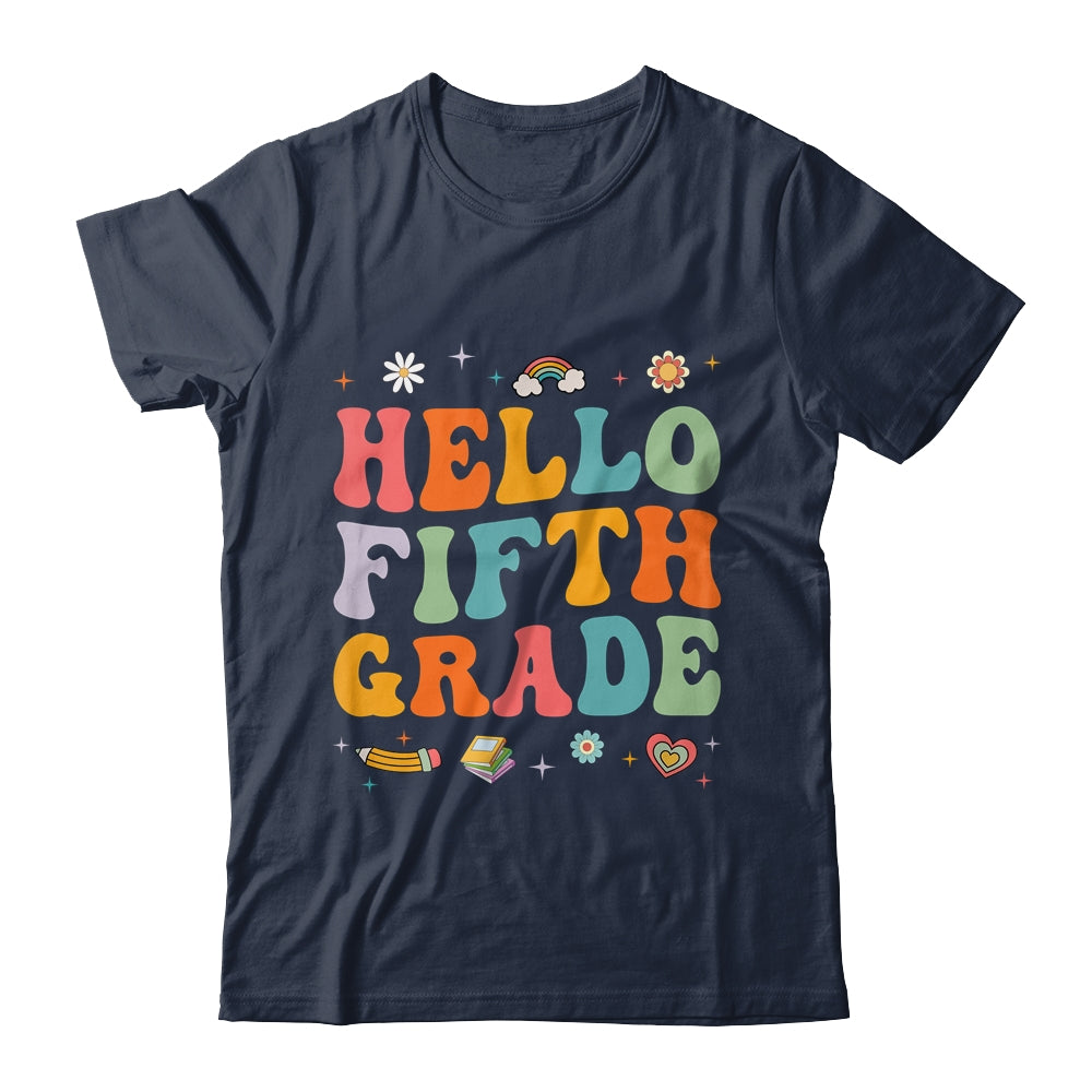 Hello Fifth 5th Grade Back To School Teachers Kids Girls Shirt & Hoodie | teecentury