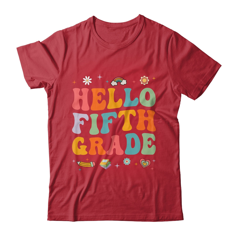 Hello Fifth 5th Grade Back To School Teachers Kids Girls Shirt & Hoodie | teecentury