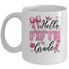 Hello Fifth Grade First Day Of School Coquette Teacher Girl Mug | teecentury