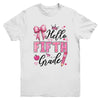 Hello Fifth Grade First Day Of School Coquette Teacher Girl Youth Shirt | teecentury