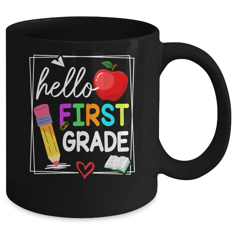 Hello First Grade Team 1st Grade Back To School Teacher Kids Mug | teecentury
