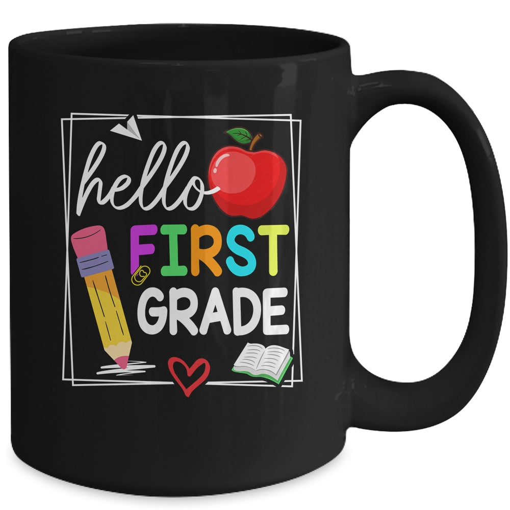 Hello First Grade Team 1st Grade Back To School Teacher Kids Mug | teecentury