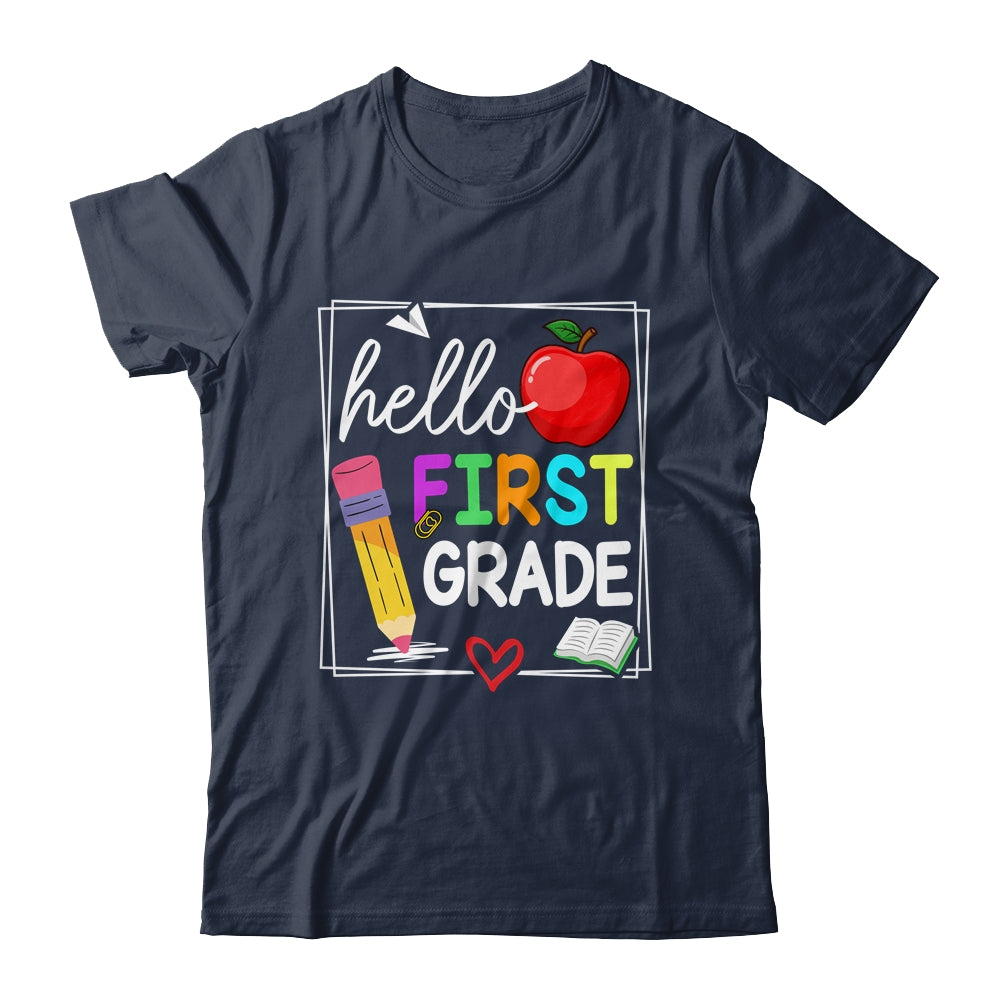 Hello First Grade Team 1st Grade Back To School Teacher Kids Shirt & Hoodie | teecentury