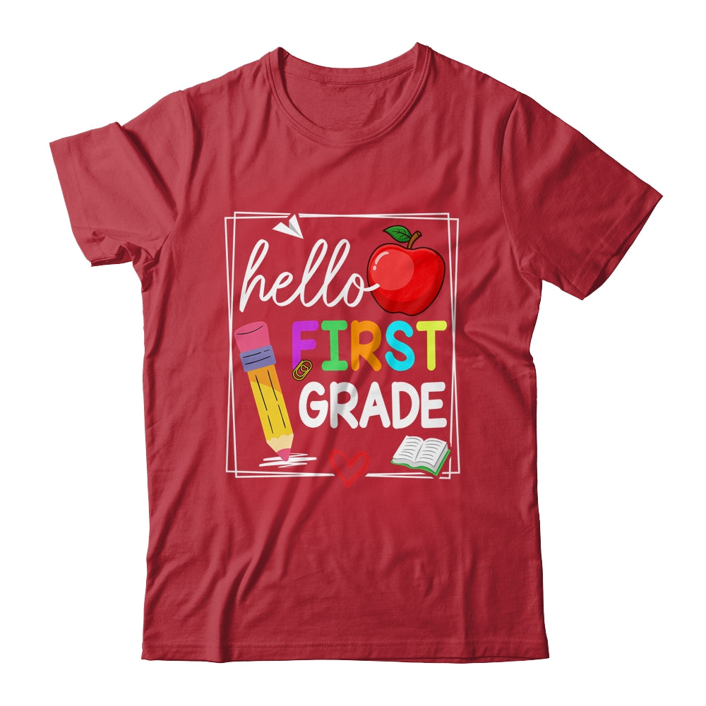 Hello First Grade Team 1st Grade Back To School Teacher Kids Shirt & Hoodie | teecentury