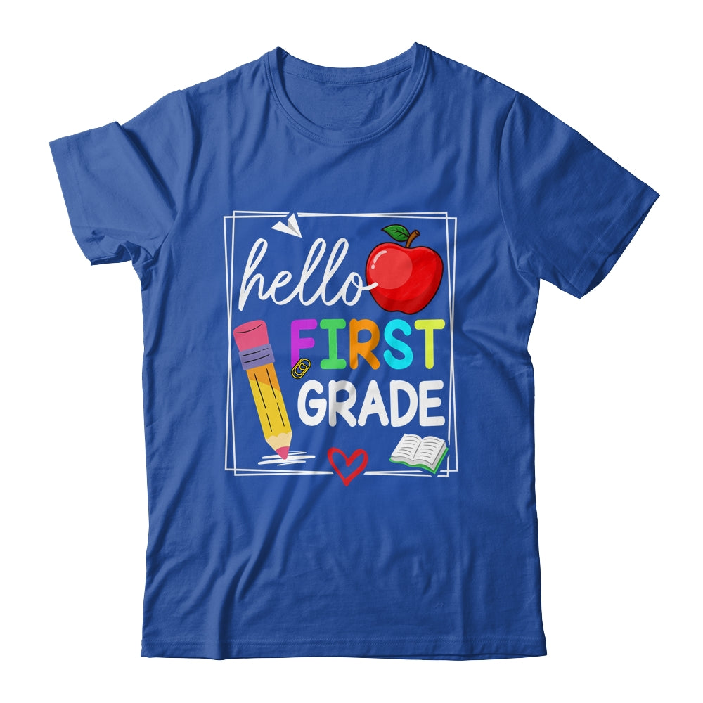 Hello First Grade Team 1st Grade Back To School Teacher Kids Shirt & Hoodie | teecentury