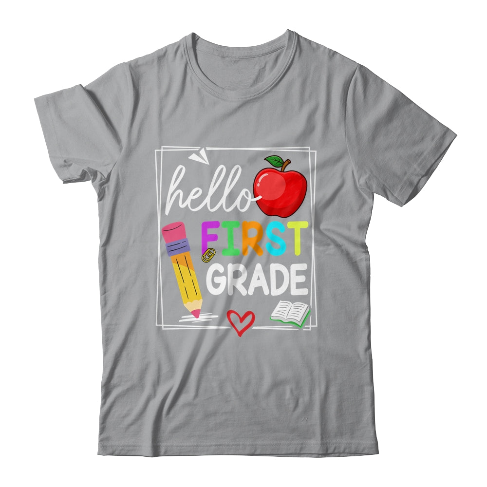 Hello First Grade Team 1st Grade Back To School Teacher Kids Shirt & Hoodie | teecentury