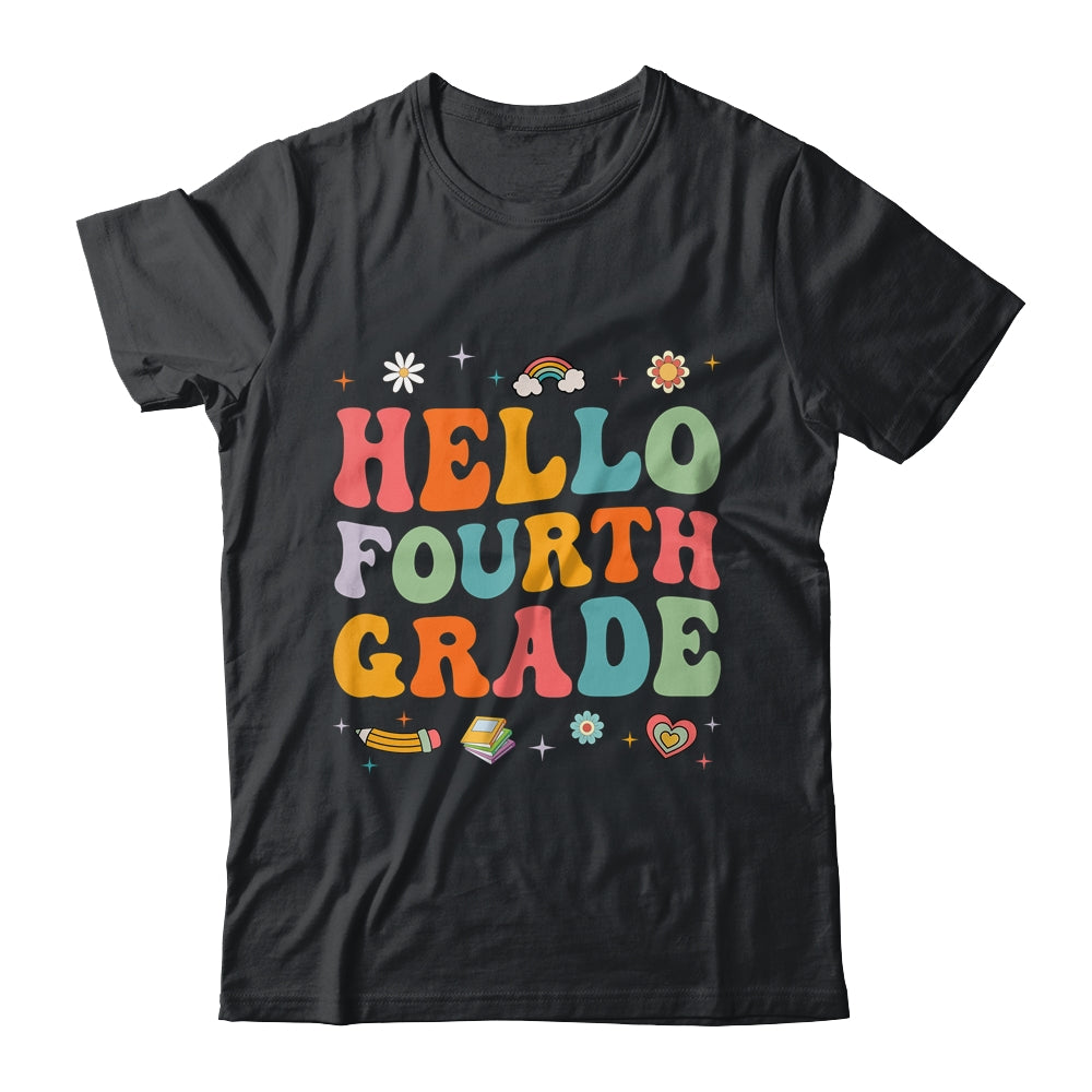 Hello Fourth 4th Grade Back To School Teachers Kids Girls Shirt & Hoodie | teecentury