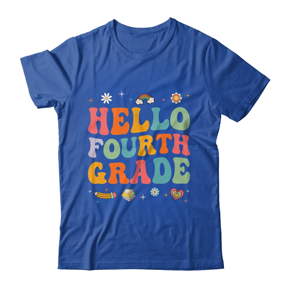 Hello Fourth 4th Grade Back To School Teachers Kids Girls Shirt & Hoodie | teecentury
