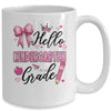 Hello Kindergarten First Day Of School Coquette Teacher Girl Mug | teecentury