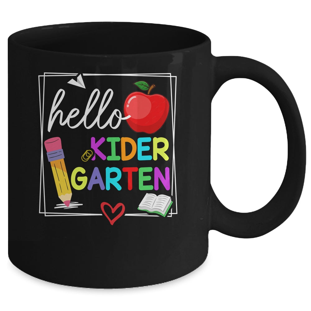 Hello Kindergarten Team Kinder Back To School Teacher Kids Mug | teecentury