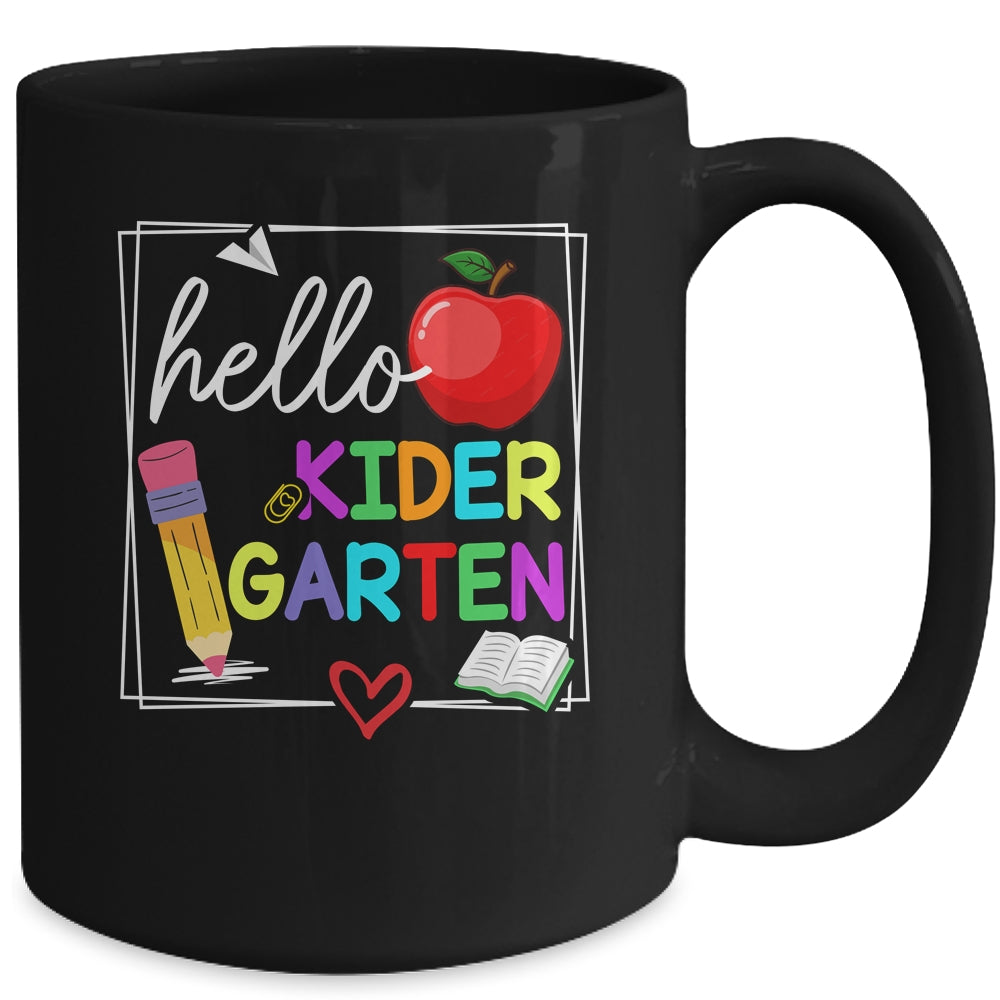 Hello Kindergarten Team Kinder Back To School Teacher Kids Mug | teecentury