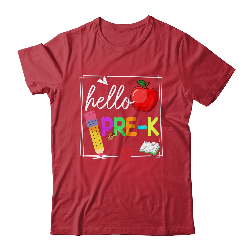 Hello Pre-K Team Preschool Back To School Teacher Kids Shirt & Hoodie | teecentury
