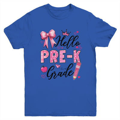 Hello Preschool First Day Of School Coquette Teacher Girl Youth Shirt | teecentury