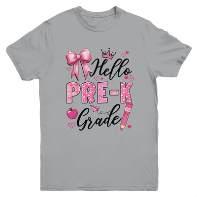 Hello Preschool First Day Of School Coquette Teacher Girl Youth Shirt | teecentury