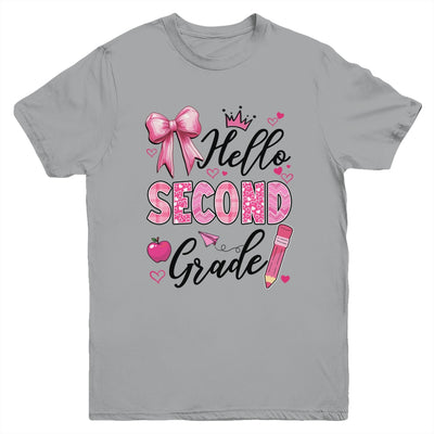 Hello Second Grade First Day Of School Coquette Teacher Girl Youth Shirt | teecentury