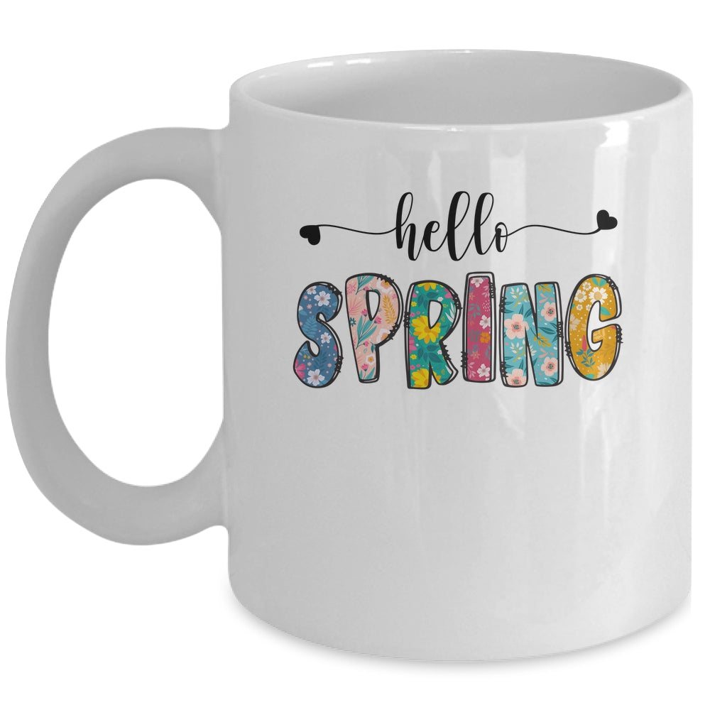 Hello Spring Flower Happy Easter Floral Mom Plant Lover Mug | teecentury