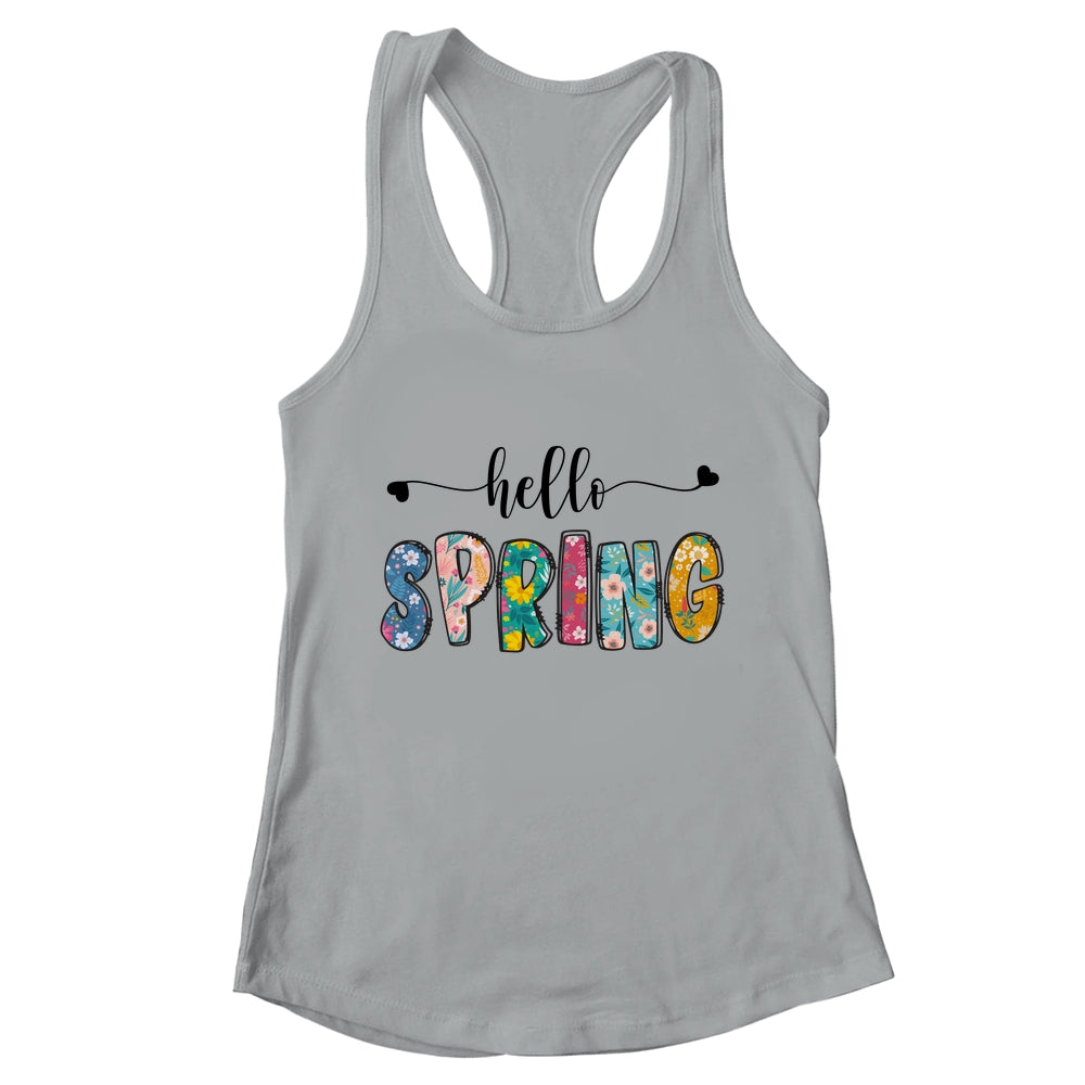 Hello Spring Flower Happy Easter Floral Mom Plant Lover Shirt & Tank Top | teecentury