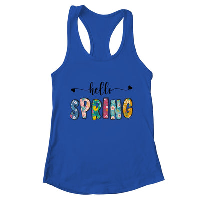 Hello Spring Flower Happy Easter Floral Mom Plant Lover Shirt & Tank Top | teecentury