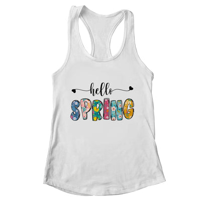 Hello Spring Flower Happy Easter Floral Mom Plant Lover Shirt & Tank Top | teecentury