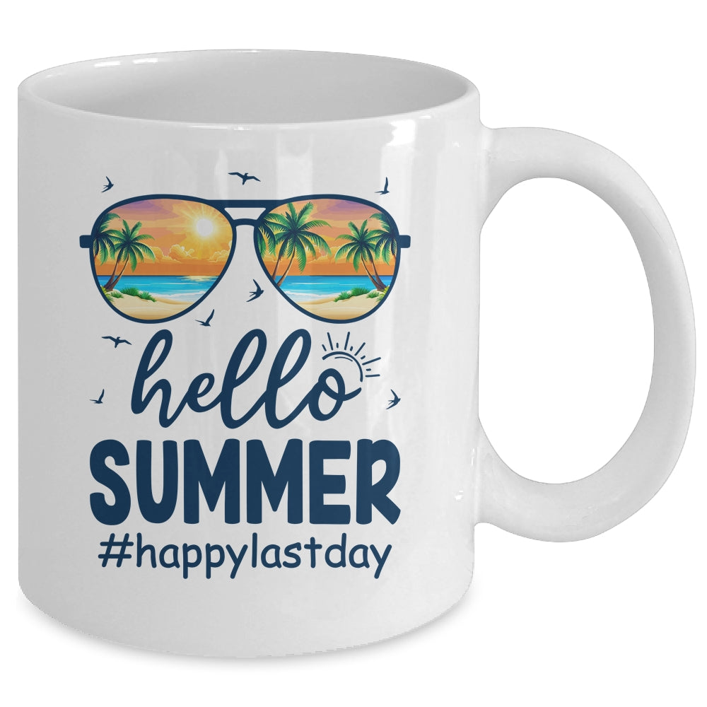 Hello Summer Happy Last Day Of School Teacher Student Mug | teecentury