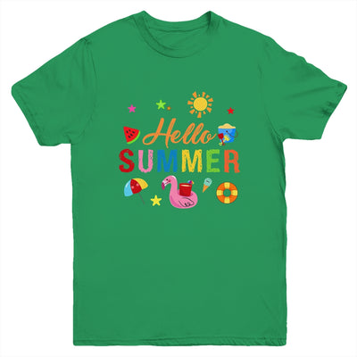 Hello Summer Happy Last Day School Summer Vacation For Kids Youth Shirt | teecentury