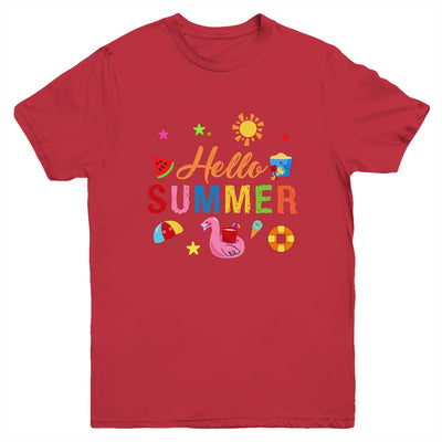 Hello Summer Happy Last Day School Summer Vacation For Kids Youth Shirt | teecentury