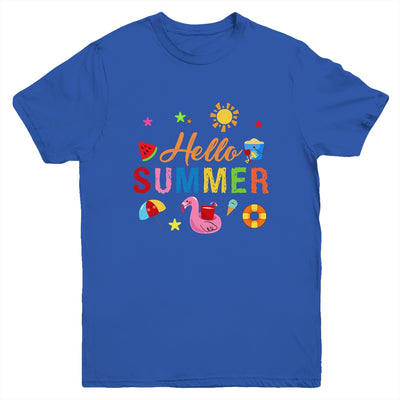 Hello Summer Happy Last Day School Summer Vacation For Kids Youth Shirt | teecentury