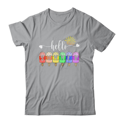 Hello Summer Ice Cream Family Vacation Popsicle Ice Beach Shirt & Tank Top | teecentury