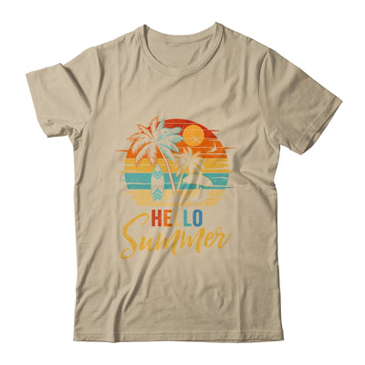 Hello Summer Retro Beach Vacation Family Matching Men Women Shirt & Tank Top | teecentury