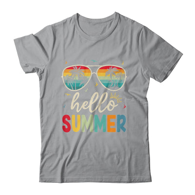 Hello Summer Retro Happy Summer Vacation Beach Men Women Shirt & Tank Top | teecentury