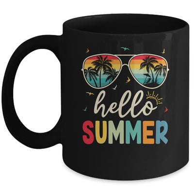 Hello Summer Retro Happy Summer Vacation Beach Men Women Mug | teecentury