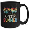 Hello Summer Retro Happy Summer Vacation Beach Men Women Mug | teecentury