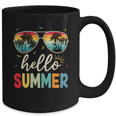 Hello Summer Retro Happy Summer Vacation Beach Men Women Mug | teecentury