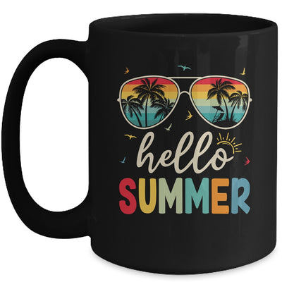 Hello Summer Retro Happy Summer Vacation Beach Men Women Mug | teecentury