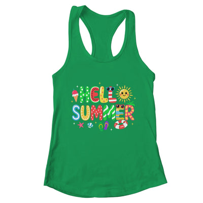 Hello Summer Vacation Ice Cream Popsicle Watermelon Beach Shirt & Tank Top | teecentury