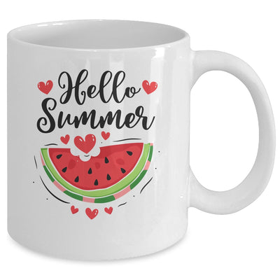 Hello Summer Watermelon Vacation Season Beach Summer Mug | teecentury
