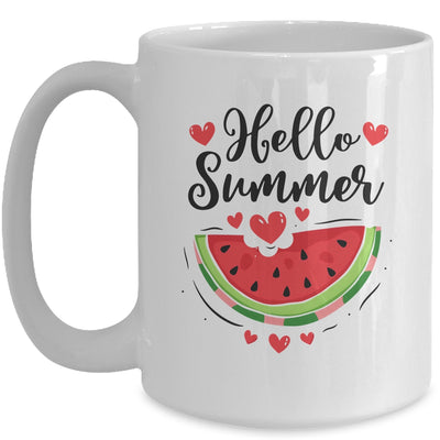 Hello Summer Watermelon Vacation Season Beach Summer Mug | teecentury