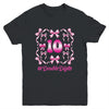 Hello Ten Double Digits Pink Coquette Bow 10th Birthday Girl Youth Shirt | teecentury