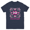Hello Ten Double Digits Pink Coquette Bow 10th Birthday Girl Youth Shirt | teecentury
