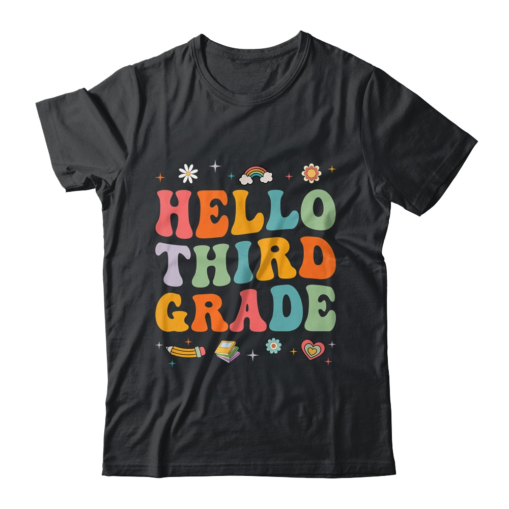 Hello Third 3rd Grade Back To School Teachers Kids Girls Shirt & Hoodie | teecentury