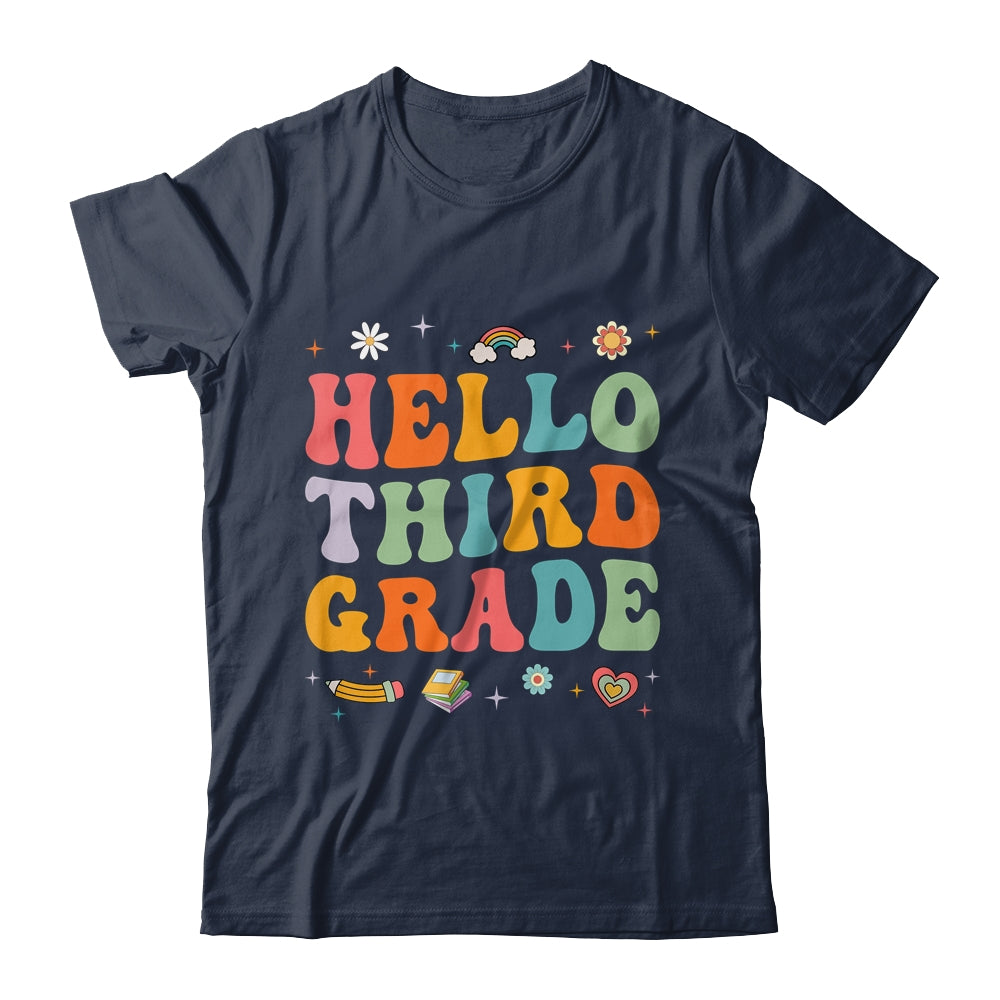 Hello Third 3rd Grade Back To School Teachers Kids Girls Shirt & Hoodie | teecentury