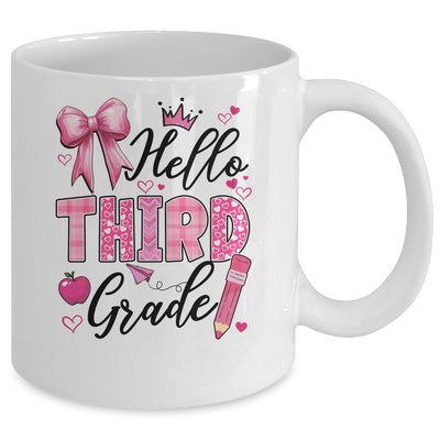 Hello Third Grade First Day Of School Coquette Teacher Girl Mug | teecentury