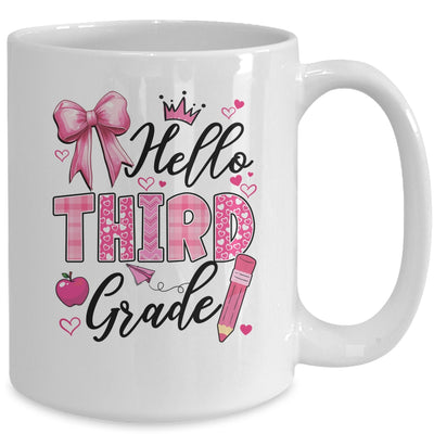 Hello Third Grade First Day Of School Coquette Teacher Girl Mug | teecentury