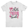 Hello Third Grade First Day Of School Coquette Teacher Girl Youth Shirt | teecentury